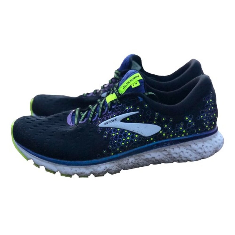 Brooks Men's Black Glycerin 17 Mesh Low Top Athletic‎ Running Shoes Size 9